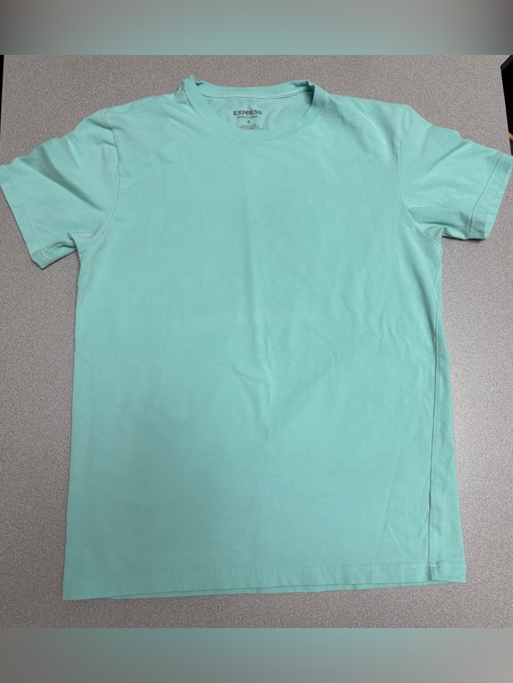 Express Stretch Crew Aqua Blue Green Short Sleeve T-shirt Men’s Medium